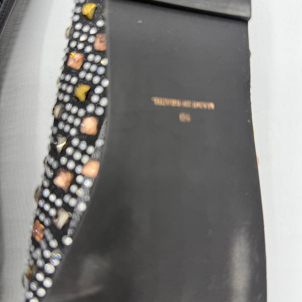 Anthropologie Women's Glitz Mesh Flats Shoes Black Size 10 - Picture 6 of 12